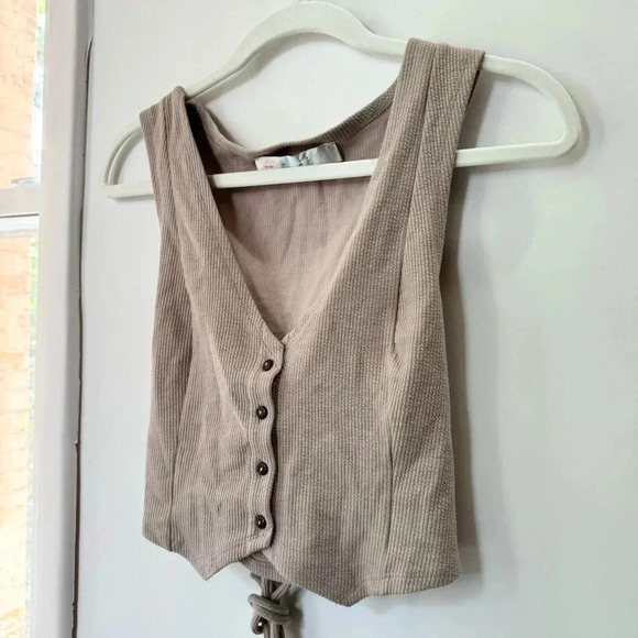 New Free People Roxanne Matching Wide Leg Pants Set Crop Top Vest Purple XS - Picture 8 of 12